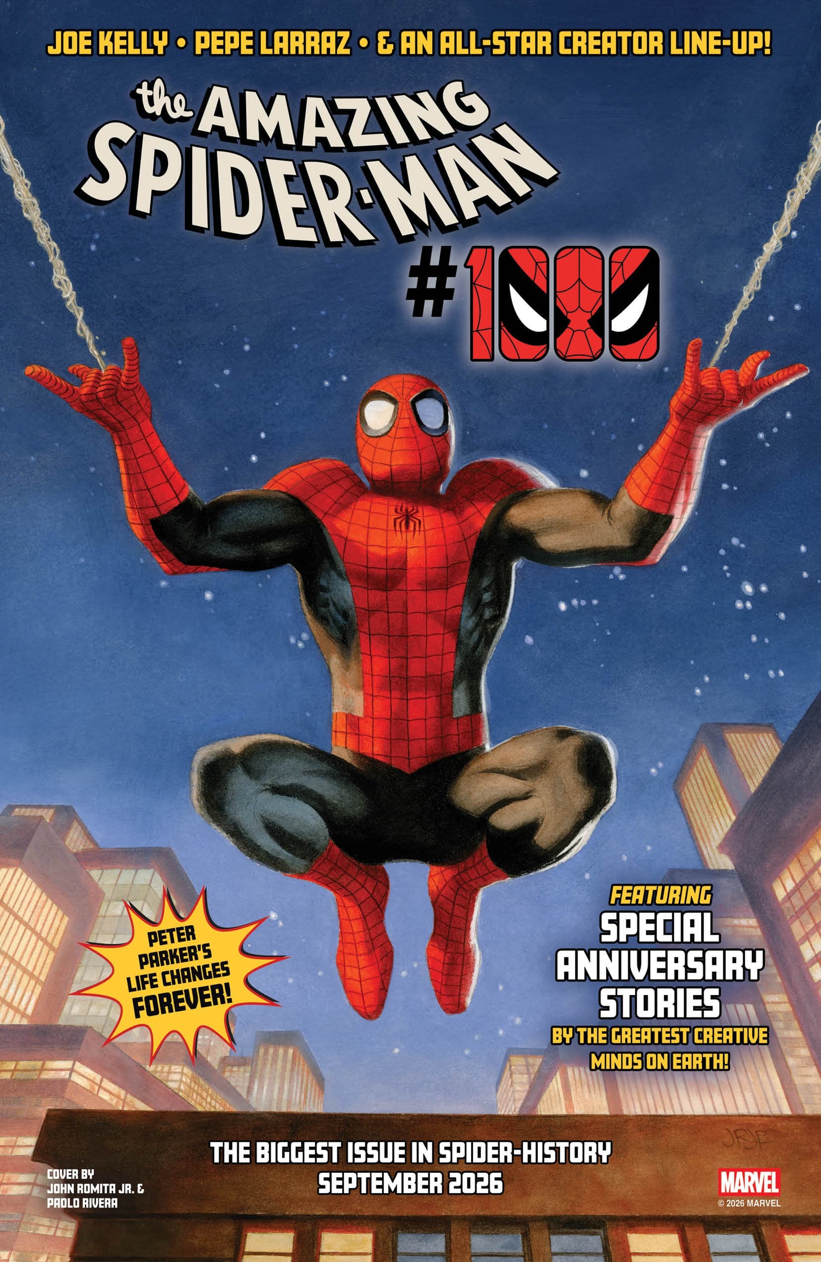 The Amazing Spider-Man の第1000回号は9月にデビューし、「Spider