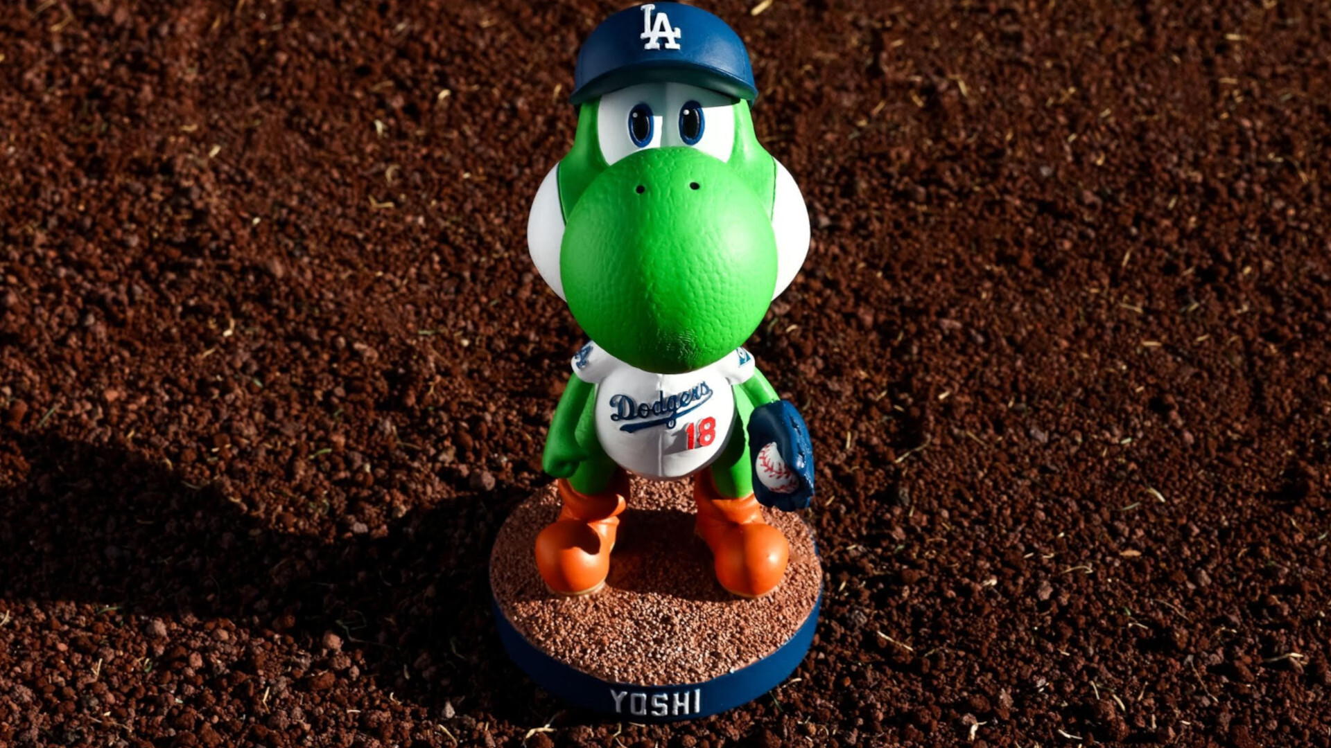 ［値下げ］ヨッシー ロサンゼルス・ドジャース フィギュア ロサンゼルス・ドジャースが野球帽をかぶったヨッシーのボブルヘッド