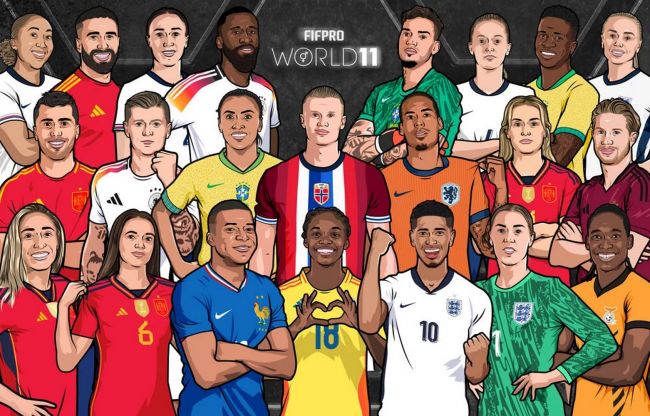 FIFPro World 11が発表:2024年のドリームチーム