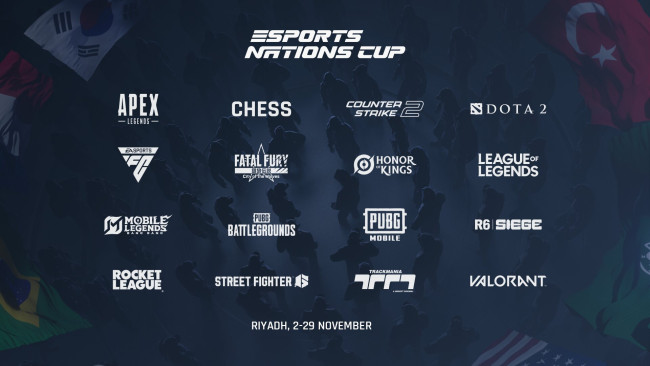 Esports Nations カップの全16試合ラインナップが正式に発表されました
