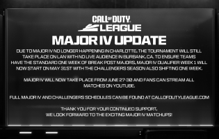 カロライナ・ロイヤル・レイブンズは、今シーズンのCall of Duty League Major第4戦を主催しません