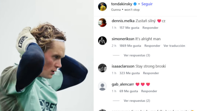 トッテナムのゴールキーパー、キンスキーが衝撃的な試合の後、インスタグラムで数千件の応援メッセージを受け取る