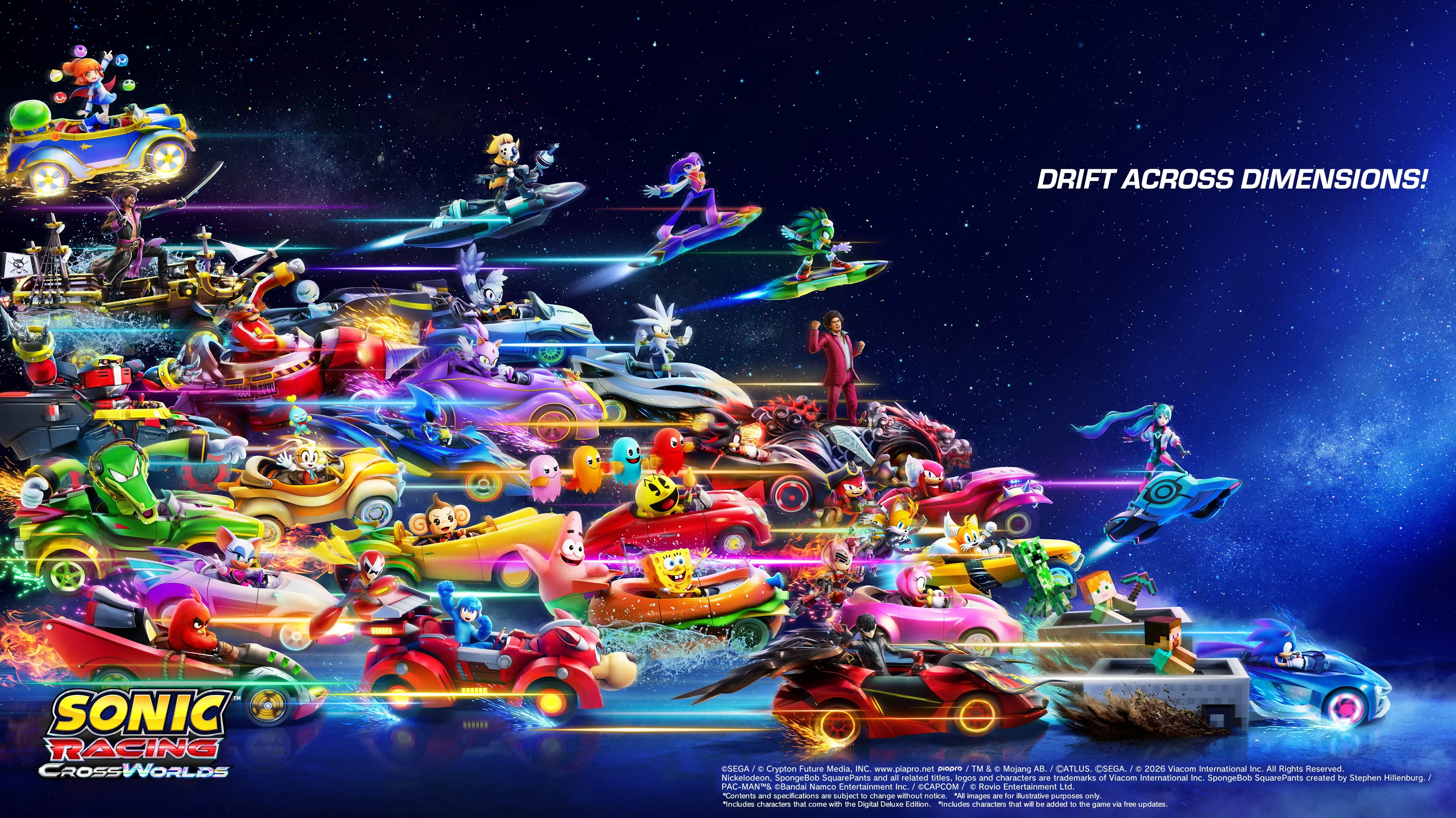 Sonic Racing: Crossworlds 新しいキービジュアルが登場し、すべての