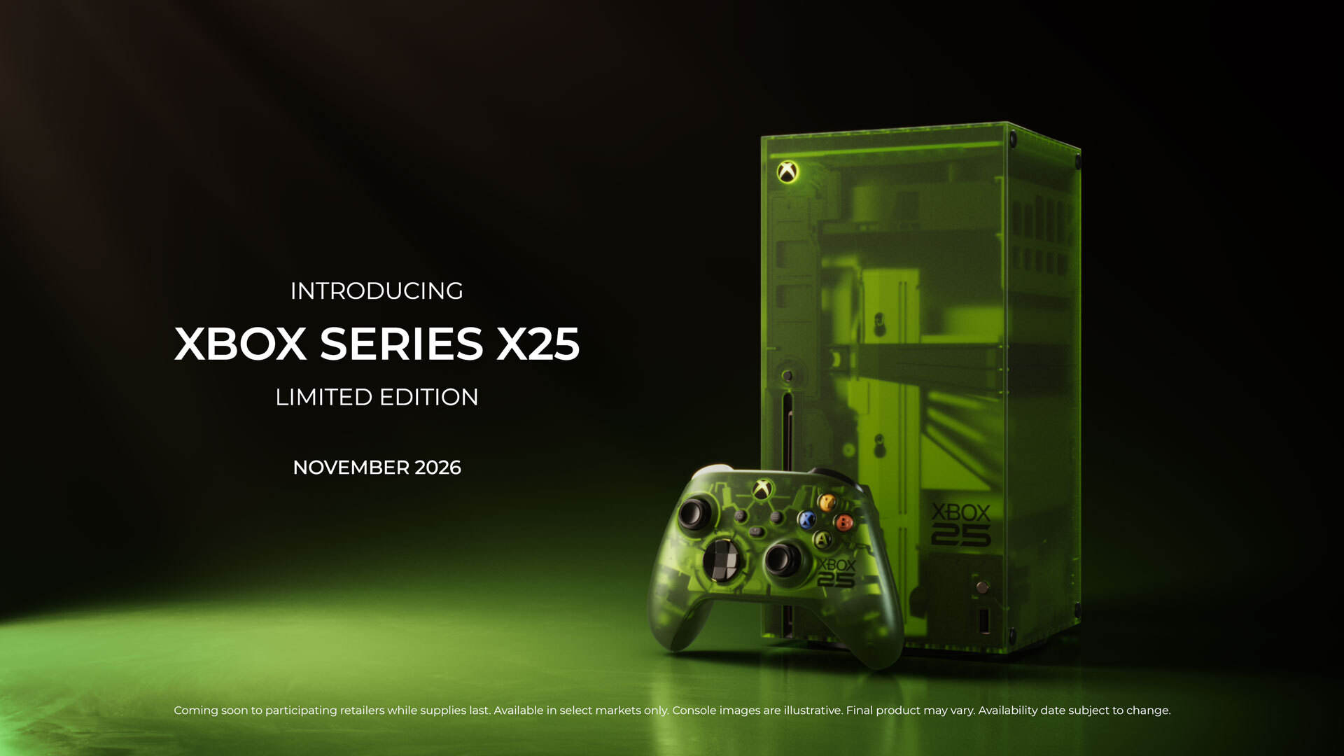 マイクロソフトは初代Xboxに敬意を表し、透明な緑色のSeries Xを展開し