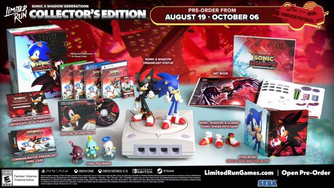 栄光のコレクターズエディションを手に入れるためのSonic X Shadow