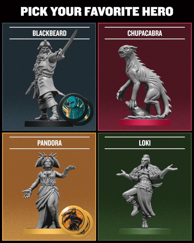 『Unmatched: Battle of Legends - Volume Three』では、海賊や神々、モンスターが登場するボードゲームをプレイしました