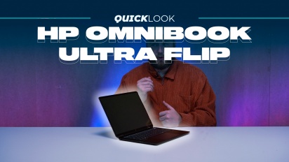 HP OmniBook Ultra Flip (ちらっと見て)- 小さくてコンパクト、美しくデザインされている